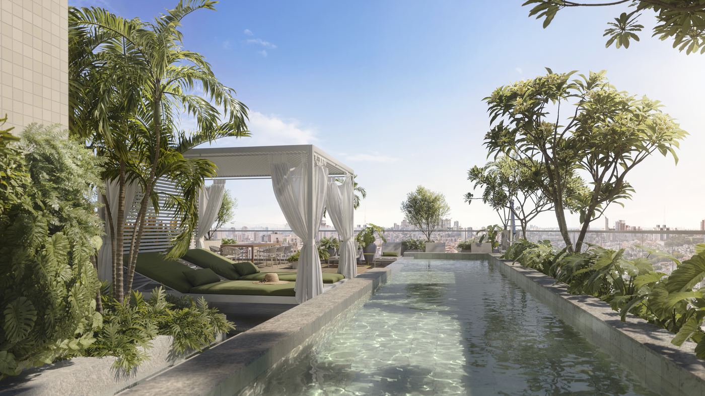 Piscina no rooftop